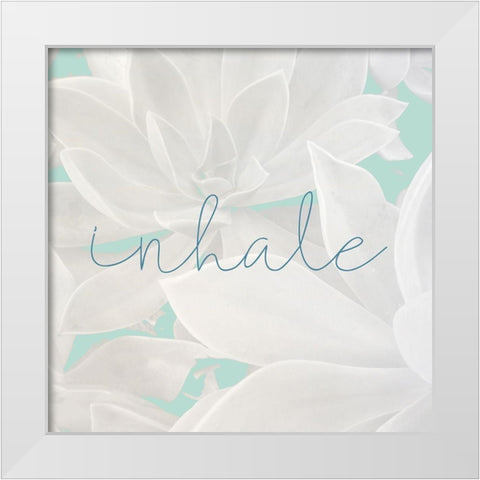 Inhale White Modern Wood Framed Art Print by Kimberly, Allen