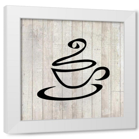 Cup of Coffee 1 White Modern Wood Framed Art Print by Allen, Kimberly