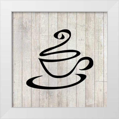 Cup of Coffee 1 White Modern Wood Framed Art Print by Allen, Kimberly