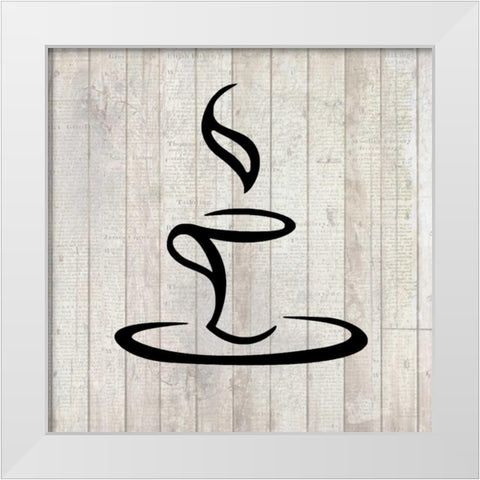 Cup of Coffee 2 White Modern Wood Framed Art Print by Allen, Kimberly