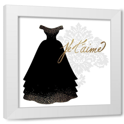 Paris Couture 1 White Modern Wood Framed Art Print by Kimberly, Allen