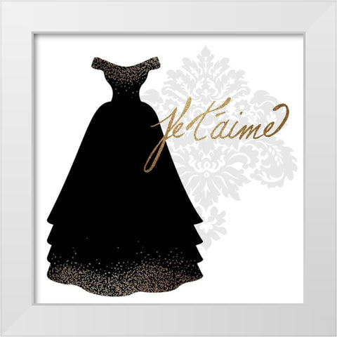 Paris Couture 1 White Modern Wood Framed Art Print by Kimberly, Allen