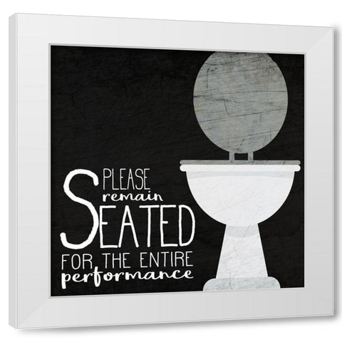 Seated White Modern Wood Framed Art Print by Kimberly, Allen