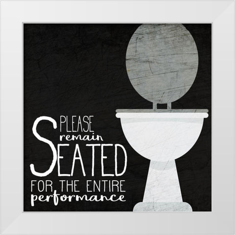 Seated White Modern Wood Framed Art Print by Kimberly, Allen