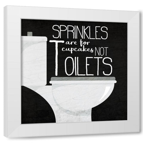 Sprinkles White Modern Wood Framed Art Print by Kimberly, Allen