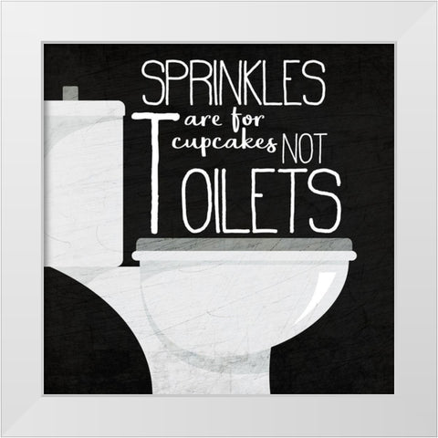 Sprinkles White Modern Wood Framed Art Print by Kimberly, Allen