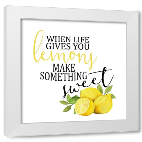 Fresh Lemons 6 White Modern Wood Framed Art Print by Kimberly, Allen