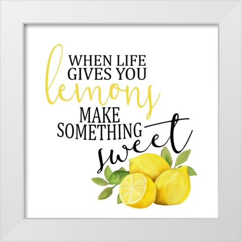 Fresh Lemons 6 White Modern Wood Framed Art Print by Kimberly, Allen