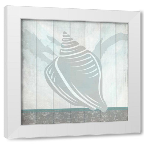Sea Shell B White Modern Wood Framed Art Print by Allen, Kimberly