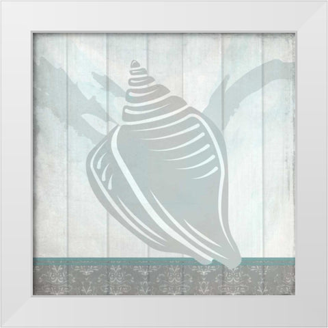 Sea Shell B White Modern Wood Framed Art Print by Allen, Kimberly