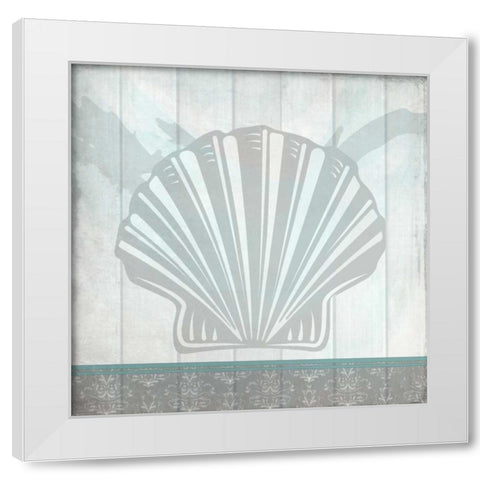 Sea Shell C White Modern Wood Framed Art Print by Allen, Kimberly