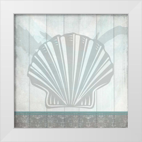 Sea Shell C White Modern Wood Framed Art Print by Allen, Kimberly