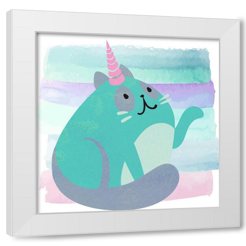 Kittyhorn Ombre 4 White Modern Wood Framed Art Print by Kimberly, Allen