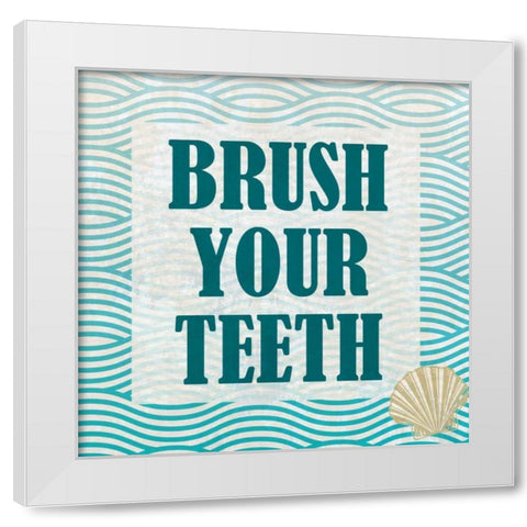 Bath Rules 1 White Modern Wood Framed Art Print by Allen, Kimberly