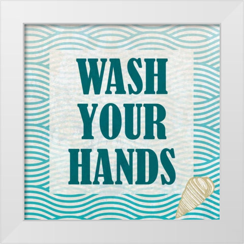 Bath Rules 3 White Modern Wood Framed Art Print by Allen, Kimberly