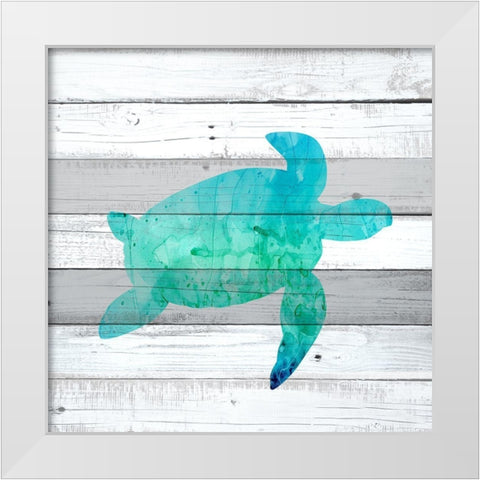 Watercolor Sea Life 3 White Modern Wood Framed Art Print by Kimberly, Allen