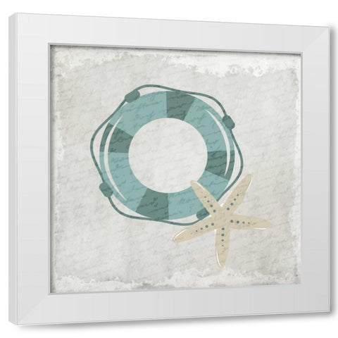 Coastal Bath 1 White Modern Wood Framed Art Print by Allen, Kimberly