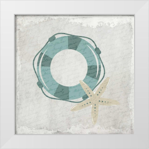 Coastal Bath 1 White Modern Wood Framed Art Print by Allen, Kimberly