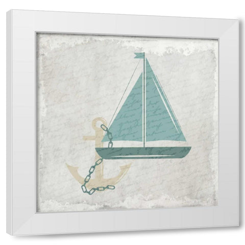 Coastal Bath 2 White Modern Wood Framed Art Print by Allen, Kimberly