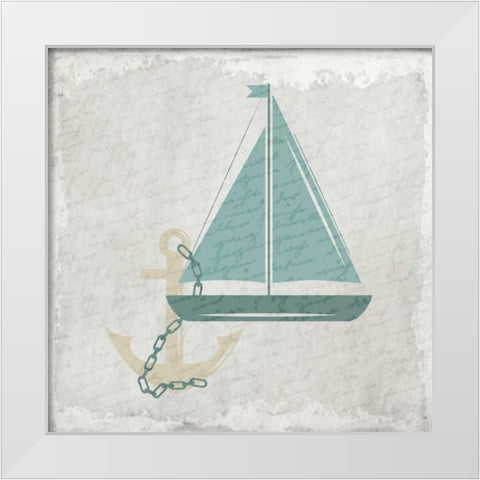 Coastal Bath 2 White Modern Wood Framed Art Print by Allen, Kimberly