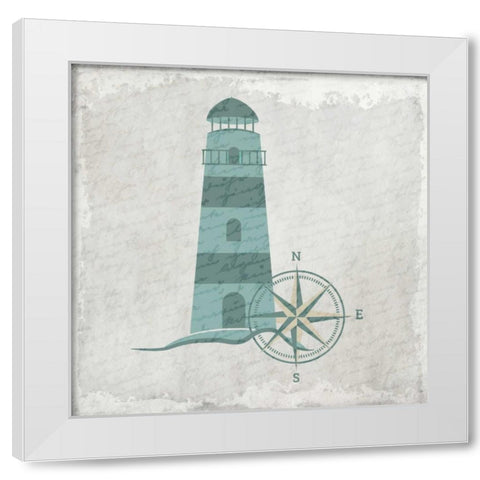 Coastal Bath 3 White Modern Wood Framed Art Print by Allen, Kimberly