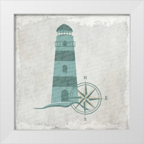 Coastal Bath 3 White Modern Wood Framed Art Print by Allen, Kimberly