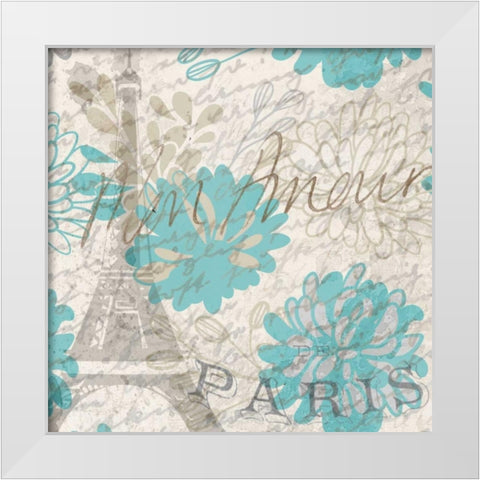 Mon Amour 1 White Modern Wood Framed Art Print by Allen, Kimberly