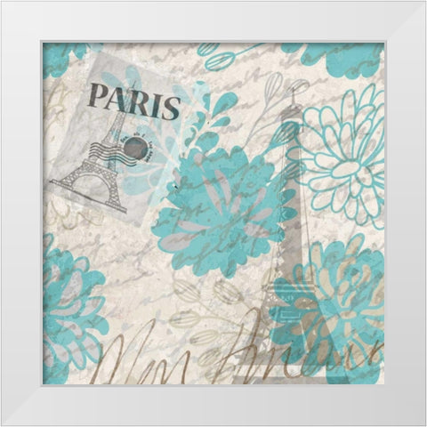 Mon Amour 2 White Modern Wood Framed Art Print by Allen, Kimberly