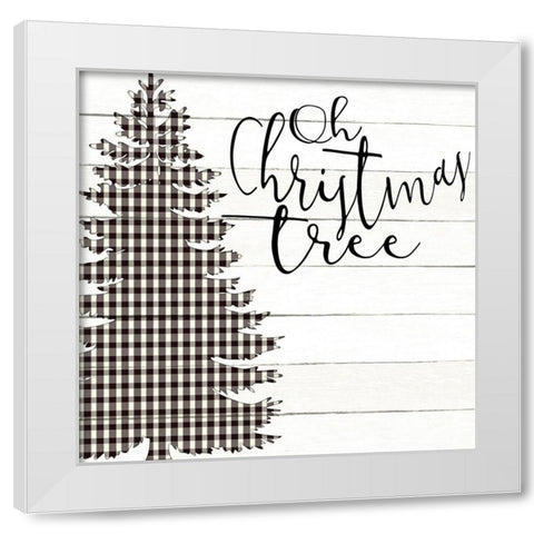Oh Christmas Tree White Modern Wood Framed Art Print by Allen, Kimberly