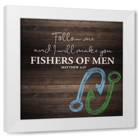 Fishers of Men White Modern Wood Framed Art Print by Allen, Kimberly