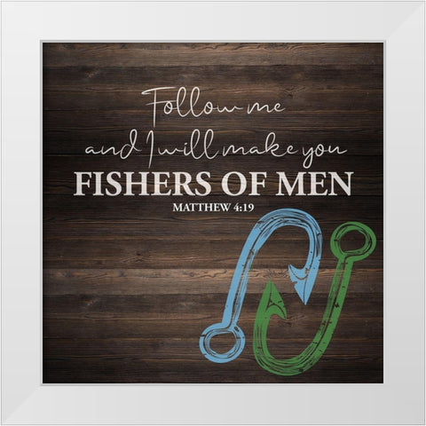 Fishers of Men White Modern Wood Framed Art Print by Allen, Kimberly