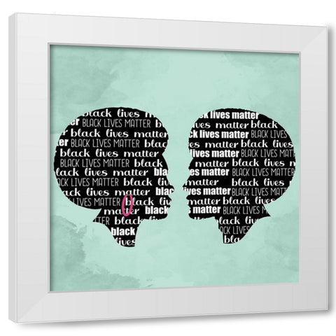 BLM Square White Modern Wood Framed Art Print by Allen, Kimberly