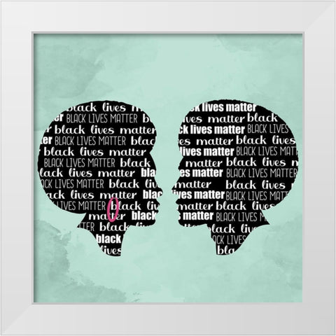 BLM Square White Modern Wood Framed Art Print by Allen, Kimberly