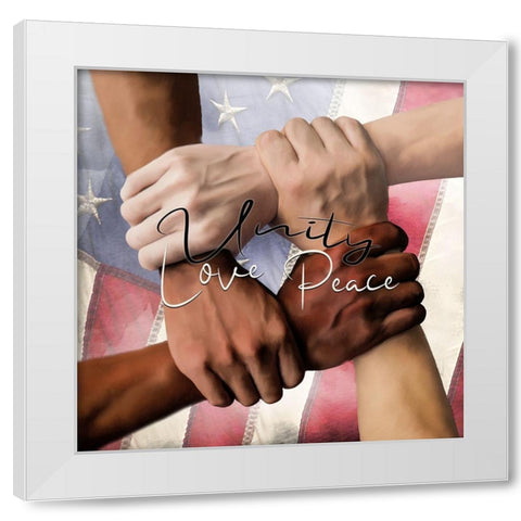 Unity White Modern Wood Framed Art Print by Allen, Kimberly
