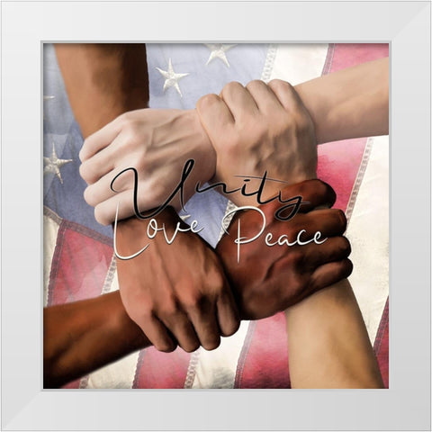 Unity White Modern Wood Framed Art Print by Allen, Kimberly