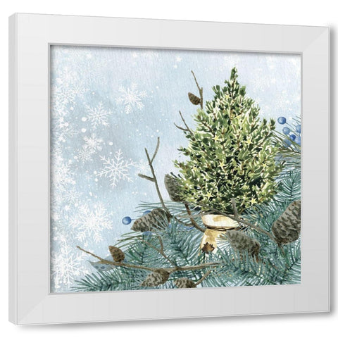 Winter Owl 4 White Modern Wood Framed Art Print by Allen, Kimberly