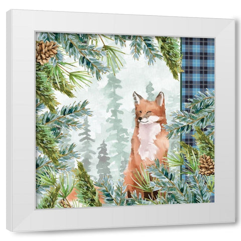 Woodland Christmas 3 White Modern Wood Framed Art Print by Allen, Kimberly