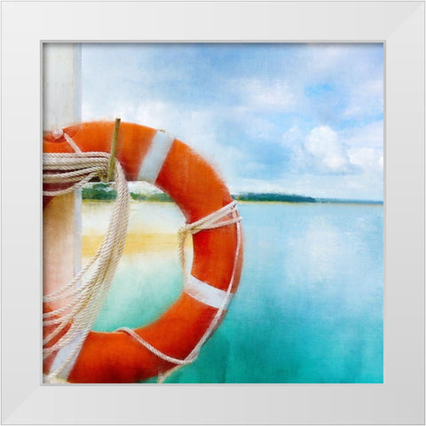 Seas the Day 5 White Modern Wood Framed Art Print by Allen, Kimberly