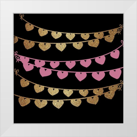 Mon Amour 5 V2 White Modern Wood Framed Art Print by Allen, Kimberly
