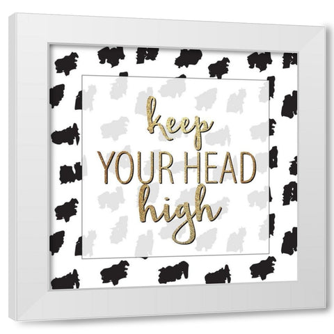 Head High White Modern Wood Framed Art Print by Allen, Kimberly