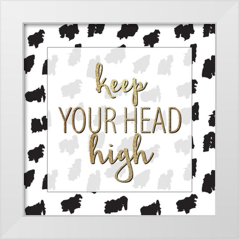 Head High White Modern Wood Framed Art Print by Allen, Kimberly