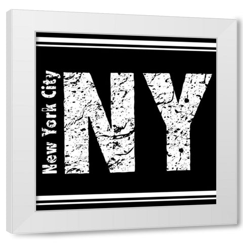NY White Modern Wood Framed Art Print by Allen, Kimberly