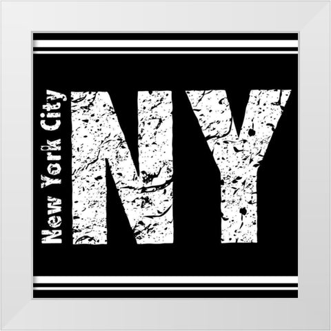 NY White Modern Wood Framed Art Print by Allen, Kimberly