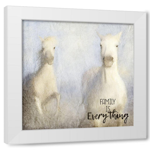 Family is Everything White Modern Wood Framed Art Print by Allen, Kimberly