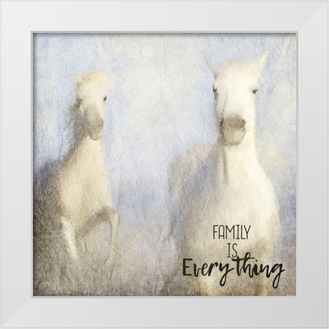 Family is Everything White Modern Wood Framed Art Print by Allen, Kimberly