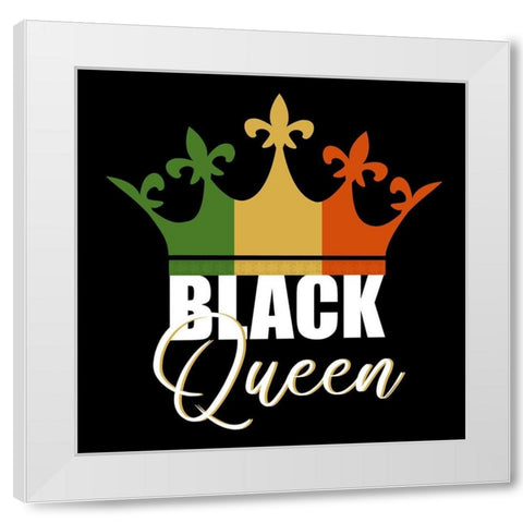 Black Queen White Modern Wood Framed Art Print by Allen, Kimberly