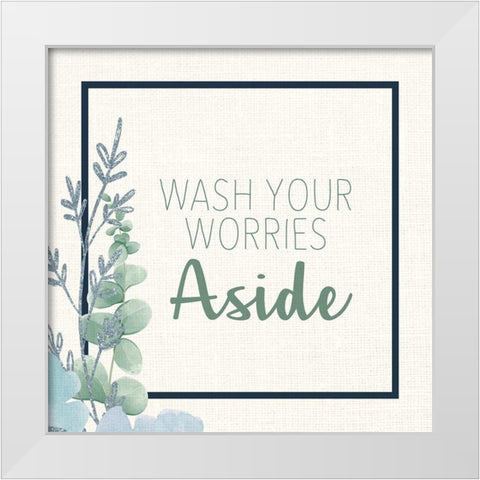 Wash 2 White Modern Wood Framed Art Print by Allen, Kimberly