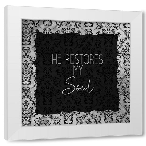 He Restores 4 White Modern Wood Framed Art Print by Allen, Kimberly