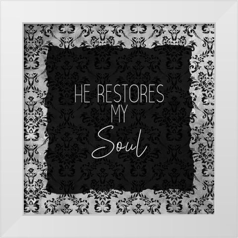 He Restores 4 White Modern Wood Framed Art Print by Allen, Kimberly