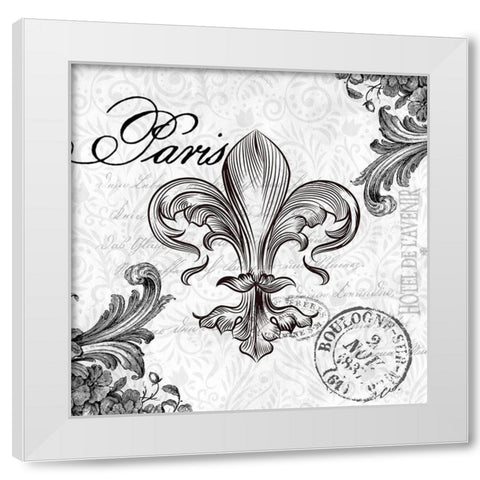 Paris Vintage 3 White Modern Wood Framed Art Print by Allen, Kimberly